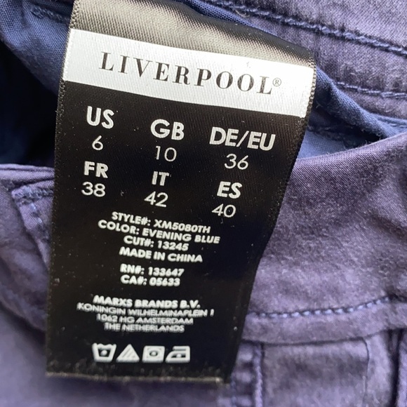 Liverpool Jeans Co. Girlfriend Chino Size 6 Blue - Picture 5 of 6